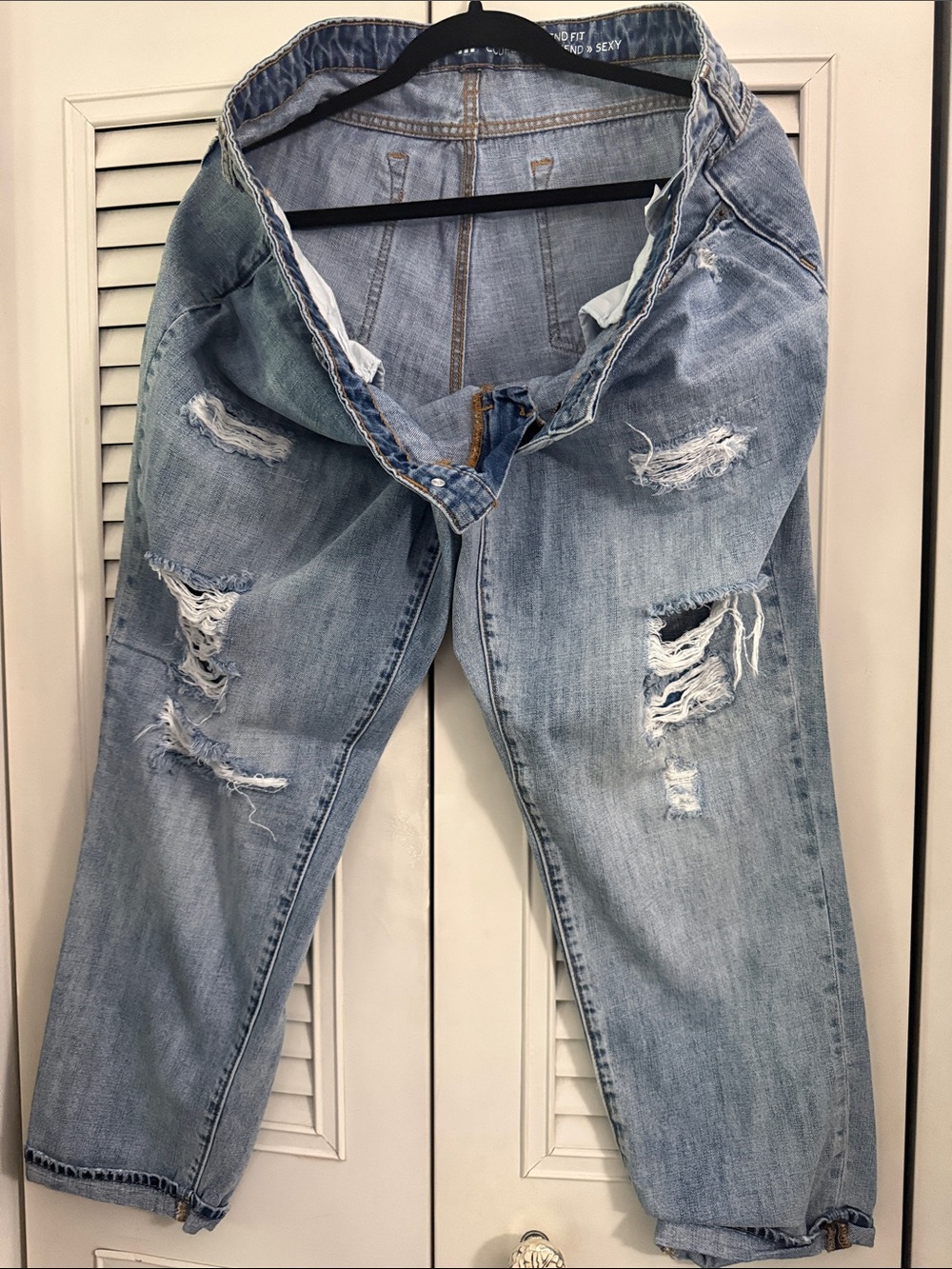 GAP Light Blue Distressed Boyfriend Jeans